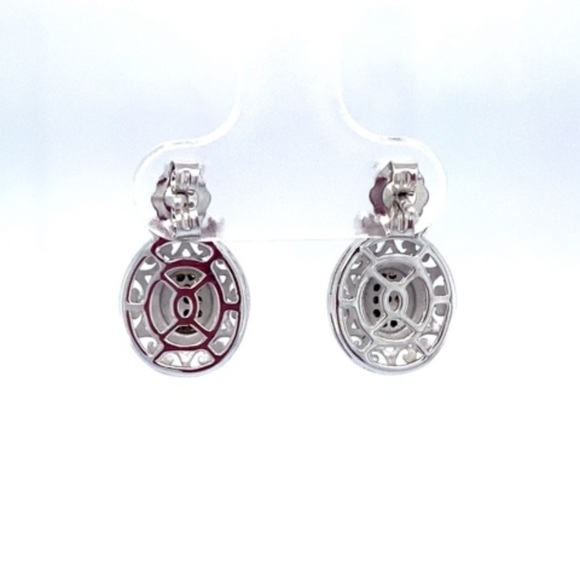 18k Chocolate Brown Natural Diamonds Earrings - Picture 11 of 13